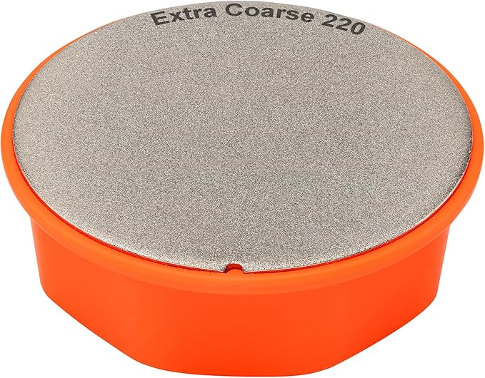 SHARPAL 216N Dual-Grit Diamond Sharpening Stone – Extra Coarse 220 / Fine 600 Grit Knife & Garden Tool Sharpener for Lawn Mower Blades, Axes, Hatchets, Machetes, Hedge Shears, Fathers Day Gift