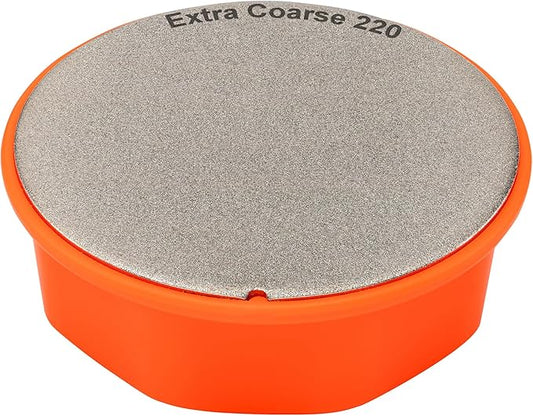 SHARPAL 216N Dual-Grit Diamond Sharpening Stone – Extra Coarse 220 / Fine 600 Grit Knife & Garden Tool Sharpener for Lawn Mower Blades, Axes, Hatchets, Machetes, Hedge Shears, Fathers Day Gift