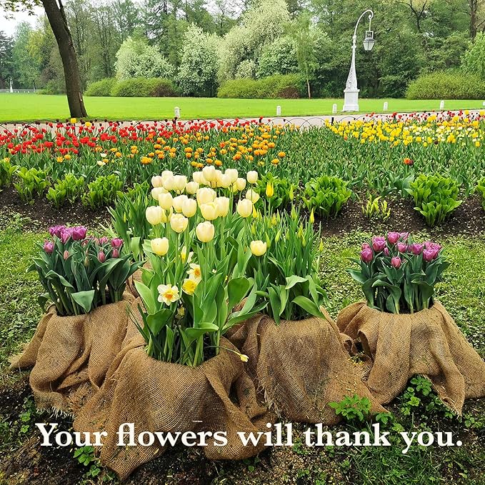 Burloptuous 40" x30 Feet Gardening Burlap Roll - Multipurpose Natural Burlap Fabric, High Density Jute Fiber Material for Decorations, Center Pieces for Home, Rustic Party Décor