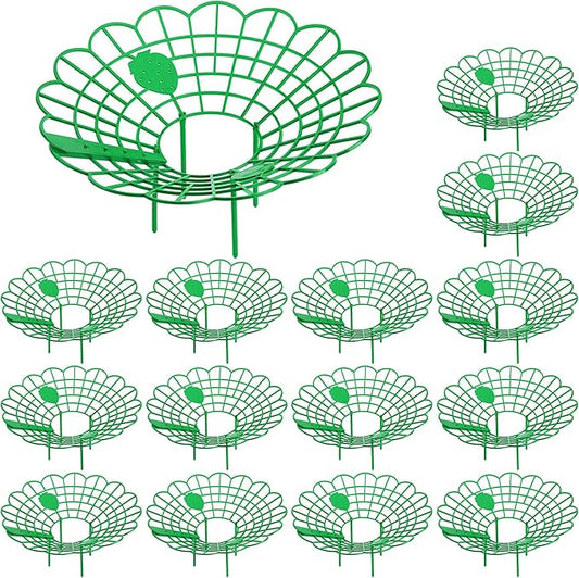 Iceyyyy 15 Pack Strawberry Plant Stand Supports-Strawberry Plant Support Stand Rack with 4 Support Feets-Growing Frame Holder Cage to Keep Berries Clean and Prevent Rot