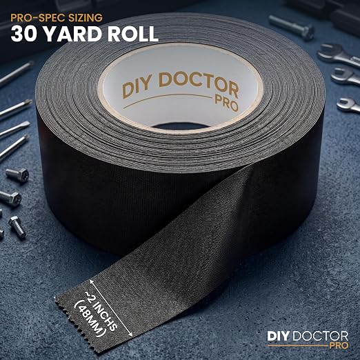 DIY Doctor Pro Professional Gaffer Tape 2inch (48mm) - Matte Cloth Adhesive for Multi-Purpose Use - 72 Rolls