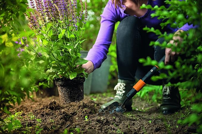 Fiskars QuikFit Trowel, Tool Head, Length: 31.5 cm, Boron Steel Trowel, Black/Orange, 1000730