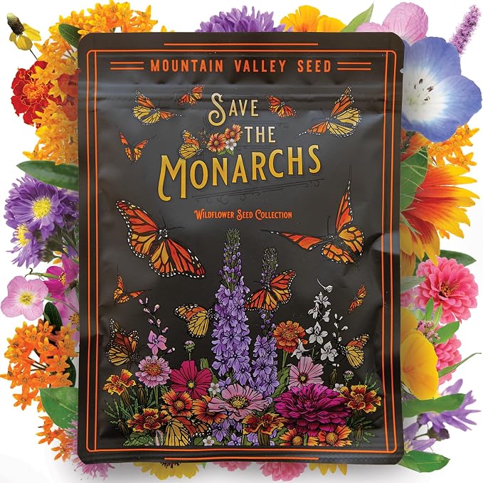 Wildflower Seeds Bulk – National Wildflower Seed Collection – Perennial Wildflowers Mix – Flower Seeds for Planting – Wild Flowers (Save the Monarchs)