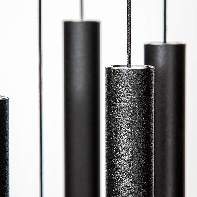 Corinthian Bells 30 Inch Black Wind Chimes for Outside, Modern Metal Outdoor Wind Chime for Patio Decor, Made in USA