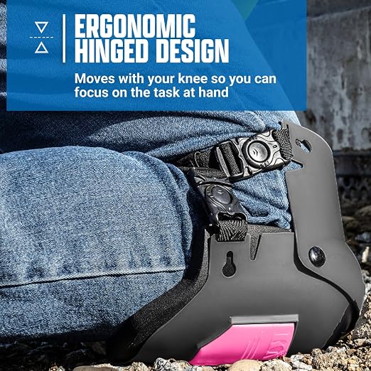 Sellstrom Ultra Flex KneePro Professional Knee Pads for Men & Women with Thick Foam Cushioning & Heavy Duty Hard Outer Shell - Adjustable Straps with Quick-Clips & Ergonomic Metal Hinges - for Construction Work, Gardening, Roofing, Flooring