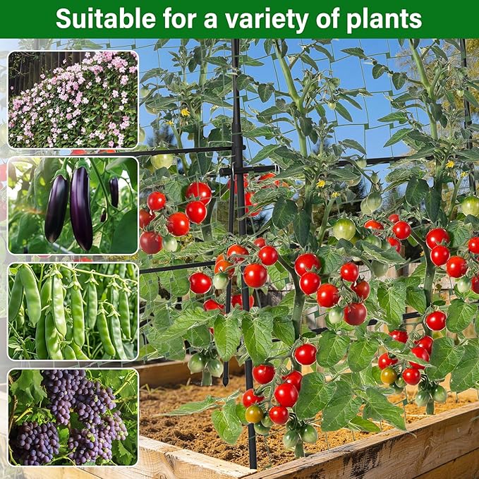 Garden Arch Trellis for Climbing Plants, Adjustable Tunnel Trellis 7.4FT Tall & 2.8 FT Depth, Metal Plant Support Garden Trellis Arch for Outdoor Climbing Vine,Vegetable, Fruit, Flower