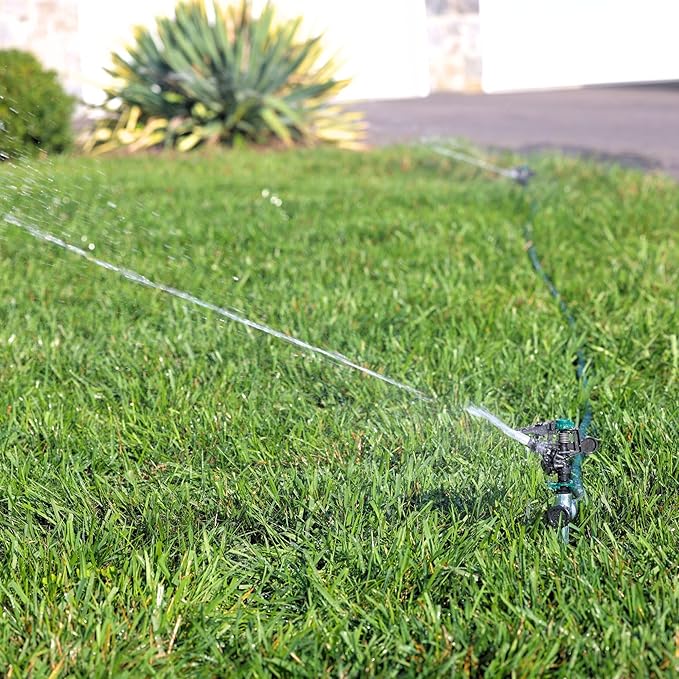 Melnor 65176AMZ Pulsating Sprinkler Dual Pack with Metal Spike
