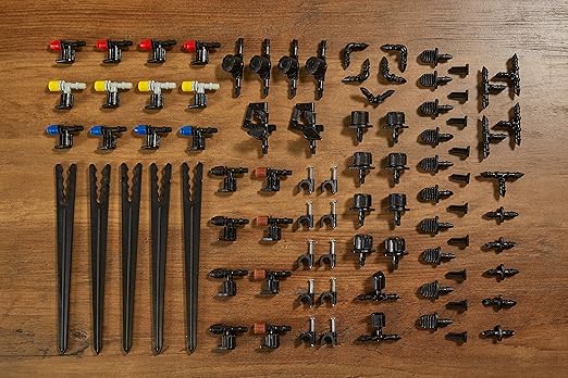Orbit 69500 92-Piece Drip Irrigation Assortment Kit, Black