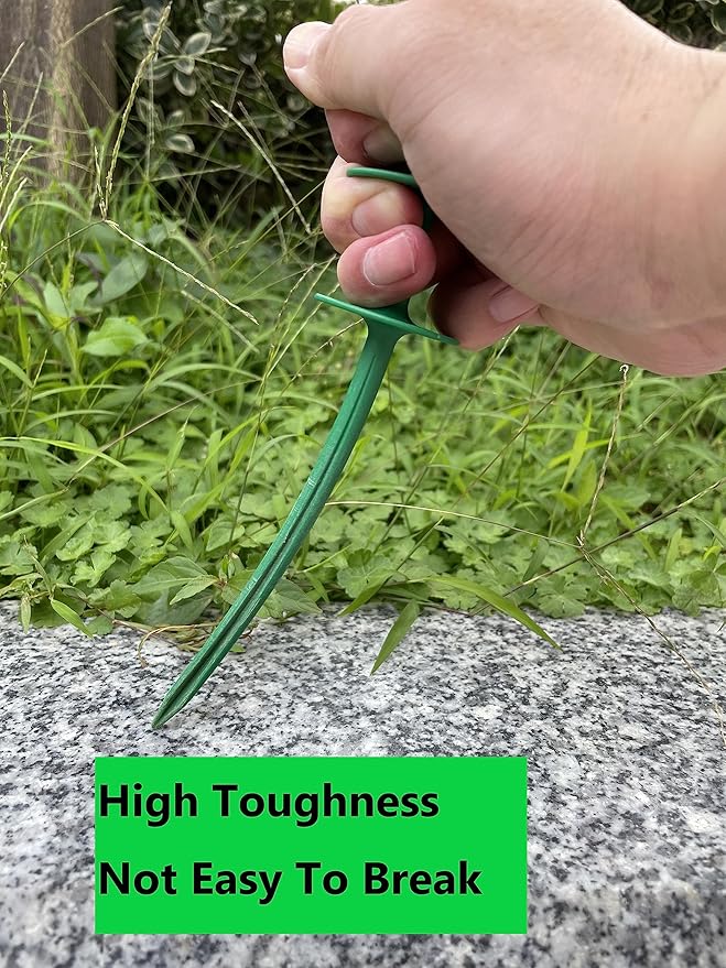 10 Pcs Green Garden Hose Guide Stakes | Holiday Lights Holder, High Toughness Plastic, Nails Tools, For Irrigation And Sprinkler, Protect Your Plants