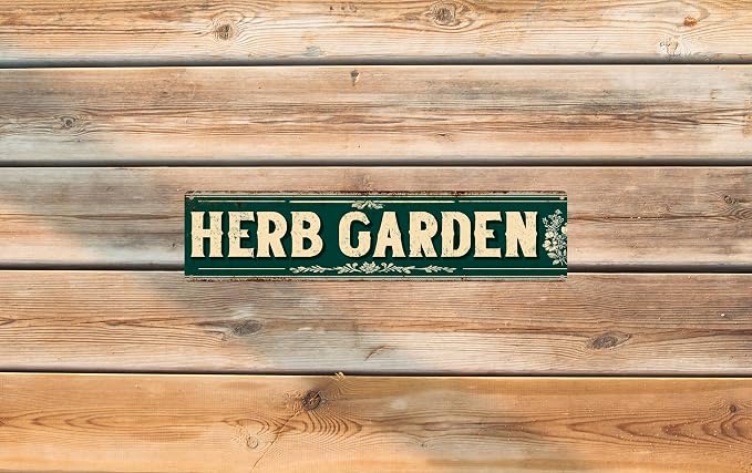Vintage Tin Sign Retro Metal Herb Garden Signs For Home Decor Stylish Wall Art Plaques Gift For Garden Home Bathroom Kitchen And Gothic Wall Decor In Every Room 4x16 In