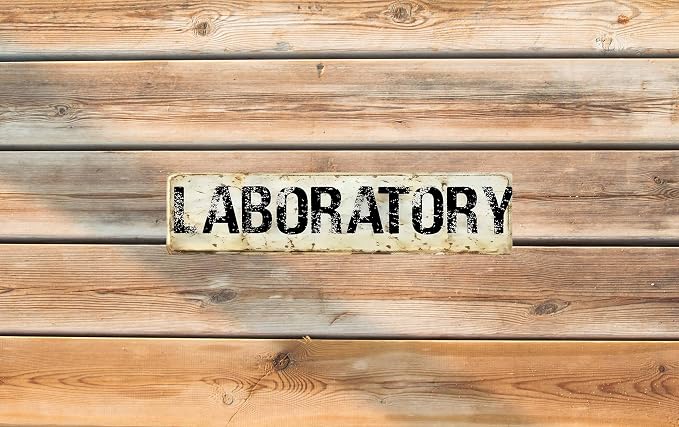 Vintage Tin Sign Retro Metal Laboratory Signs For Home Decor Stylish Wall Art Plaques Gift For Laboratory Home Bathroom Kitchen And Gothic Wall Decor In Every Room 4x16 In