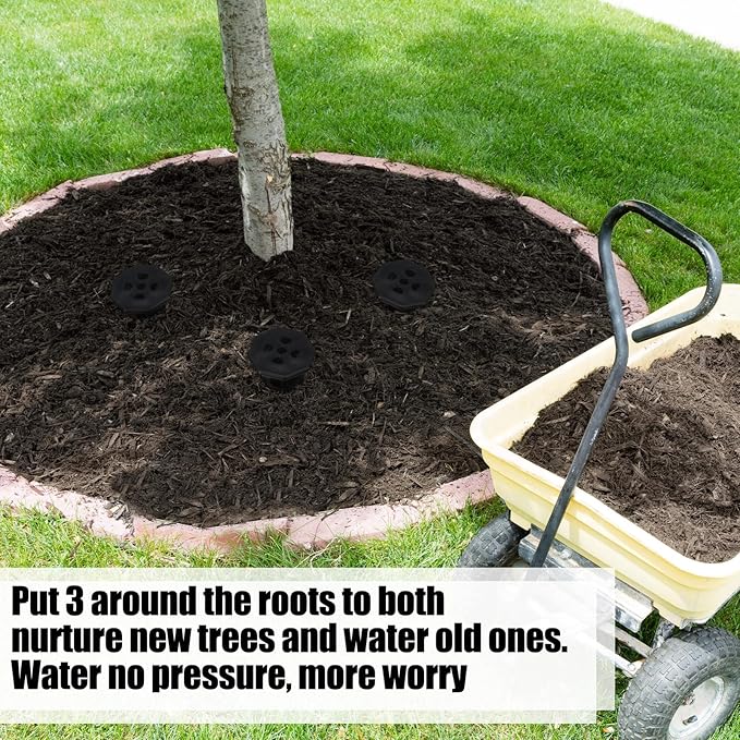 Briwooody 15 Pack Garden Watering Stake Large UV-Protected ABS Plastic Deep Root Irrigation Spike for Trees, Shrubs, Bushes, Shrubs, Flowers, Fruits, Vegetables, Potted Plants (14 Inch)