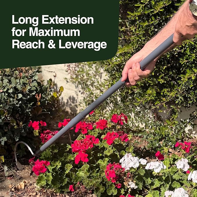 Weed Puller 3-in-1, Three Lengths (24"/40"/57"), Heavy-Duty Garden Hand Tool for Weeding, Digging & Soil Loosening, Stainless Steel Blade, Ergonomic Grip, for Dad, Husband & Men