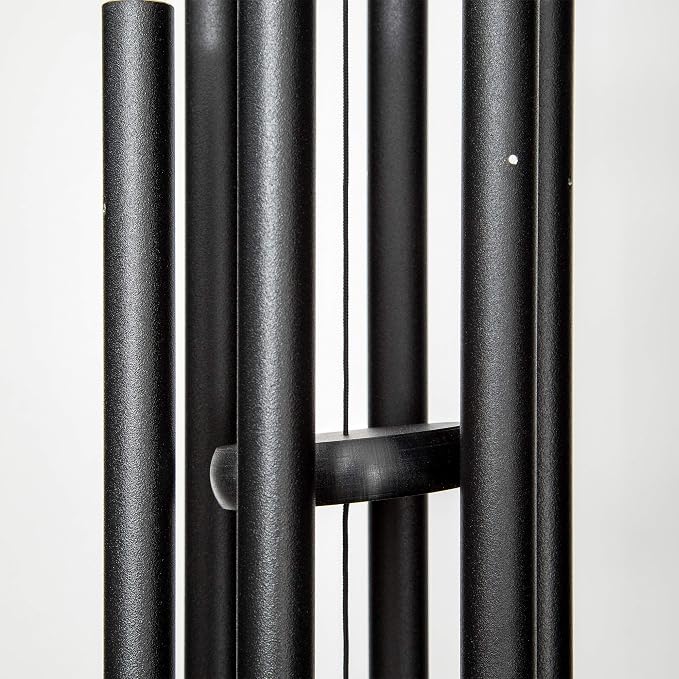 Corinthian Bells 30 Inch Black Wind Chimes for Outside, Modern Metal Outdoor Wind Chime for Patio Decor, Made in USA