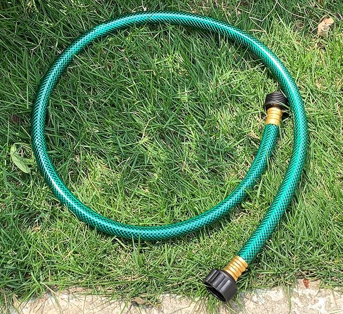 1/2 Inch Garden Hose 3.3FT, Boat Hose, Flexible Tubing with 3/4" Solid PVC Male to Female Fitting for Household, Outdoo