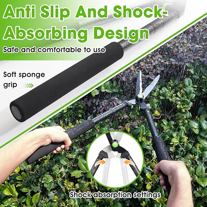 Hedge Shears,30" Hedge Clippers with Sharp Blades Lightweight Garden Scissors for Trimming Bushes Shrubs Manual Plant Shears Gardening Tools with Comfortable Handle for Gardening Landscape Care