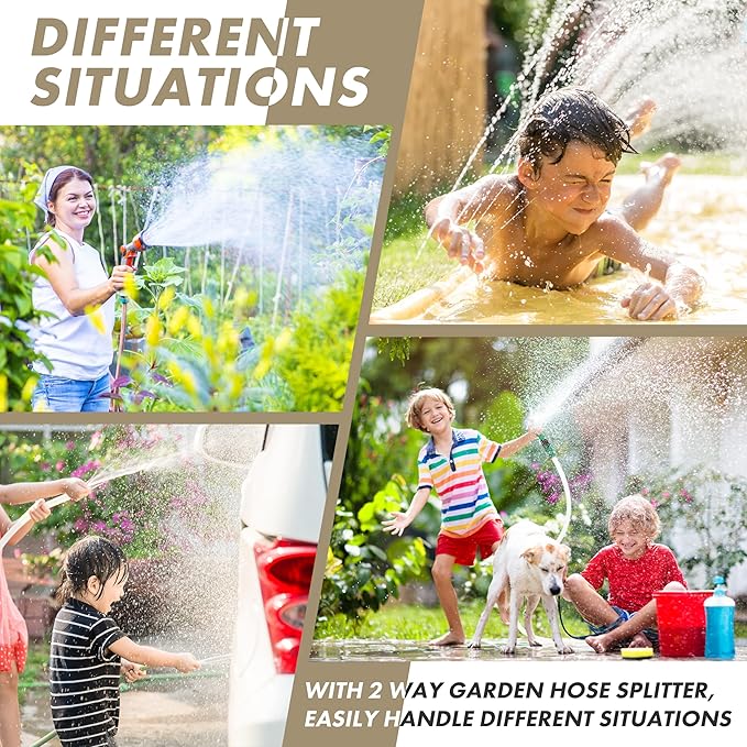 Twinkle Star 3/4 Inch Garden Hose Fitting Quick Connector Male and Female Set with Extra Rubber Washers, 2 Set