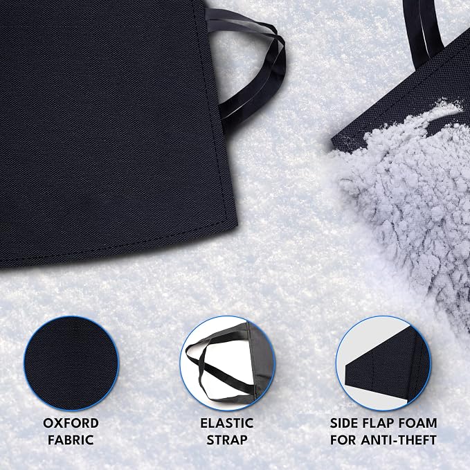 Autovir Windshield Snow Cover for Ice and Snow – Car Windshield Cover for Winter Frost, Ice & Snow Protection – Waterproof Frost Shield Windshield Protector for Cars, SUVs & Trucks (69x42 inches)