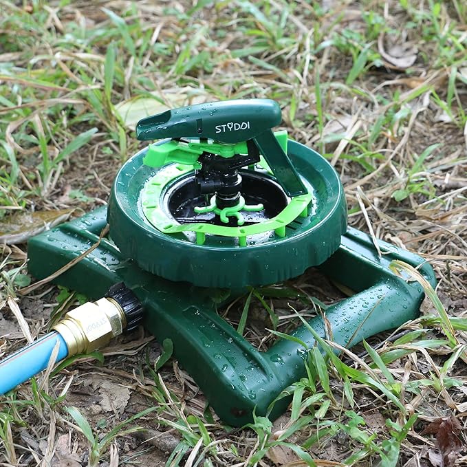 STYDDI Pattern Impulse Sprinkler for Medium to Large Yard Areas, Customizable Watering Pulsating Sprinklers for Yard, Lawn Impulse Sprinkler for Irregular Shapes, Covers up to 5,800 Sq. Ft