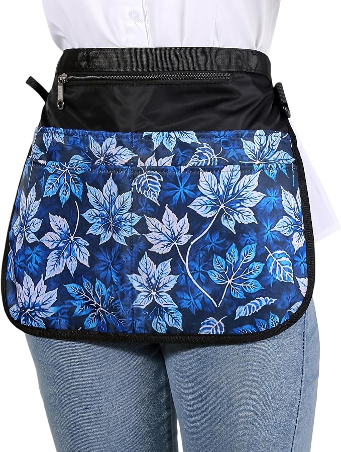 Bafelia Garden Apron for Women with 5 Pocket,Half Florist Apron Harvesting Apron