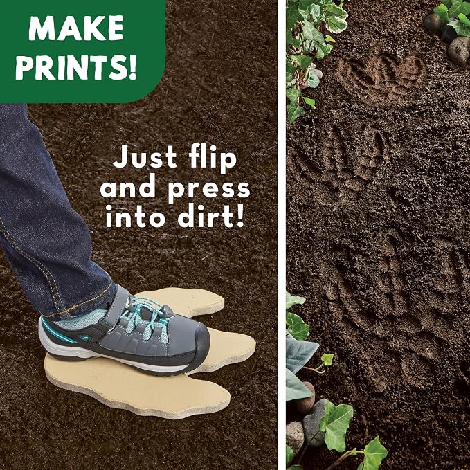 MindWare Paint Your Own Stepping Stone: Dinosaur Footprint – Weather-Resistant 8.5-inch x 10-inch Stepping Stones Kids Craft Kit - Includes Paint, Brushes and Instructions – Ages 8 and Up