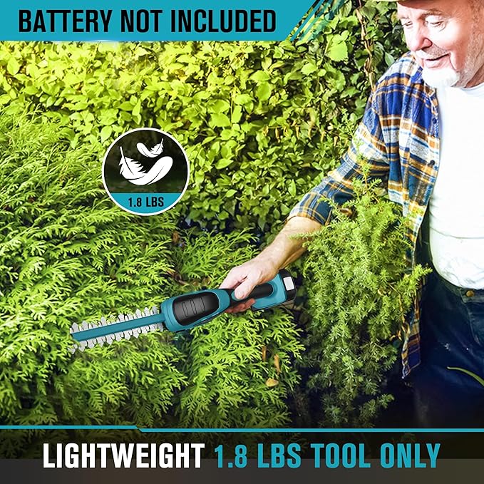 HEINPRO Cordless Hedge Trimmer Compatible with Makita 18V Battery (Battery not Included), Electric Hedge Trimmer Cordless, Bush Trimmers Grass Shears Handheld, Shrub Trimmers for Yard, Garden