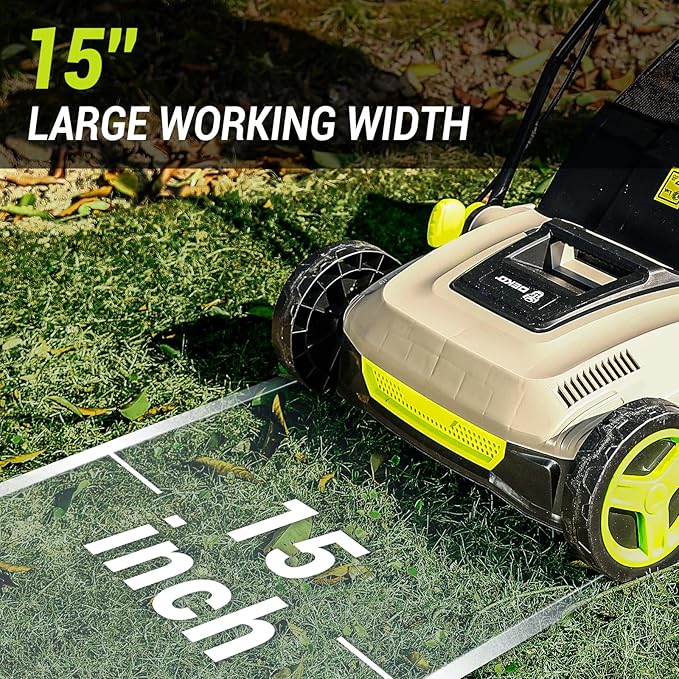 Electric Lawn Dethatcher Scarifier 15 Amp: DEKOPRO 15-inch Lawn Dethatcher and Aerator with 5-Position Depth Adjustment, 40L Collection Bag, 2-in-1 Corded Scarifier for Yard, Spring & Fall Lawn Care