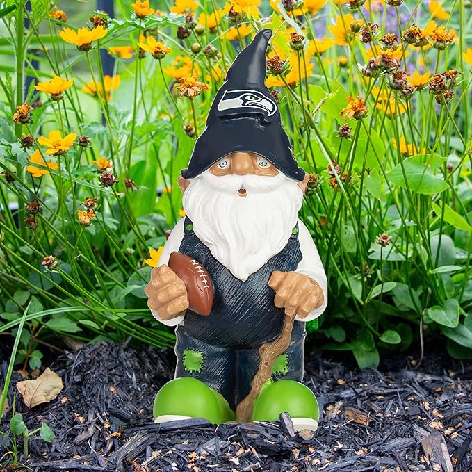NFL Resin 11.5" Team Logo Outdoor Garden Statue Gnome
