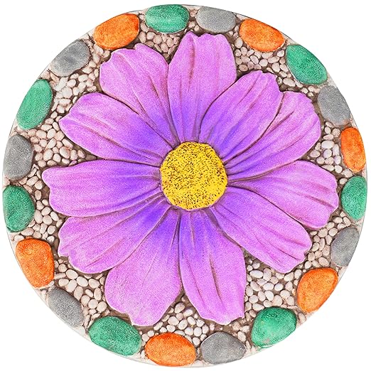 Cynkeyee Garden Stepping Stones Outdoor 10x10x0.75 Inch | Decorative Yard Stones, Garden Decor for Outside, Gifts for Women
