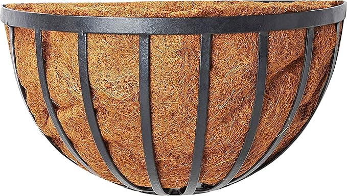 Arcadia Garden Products 1527 Half Round Circle Wall Mounted Planters with Coco Liner 16"