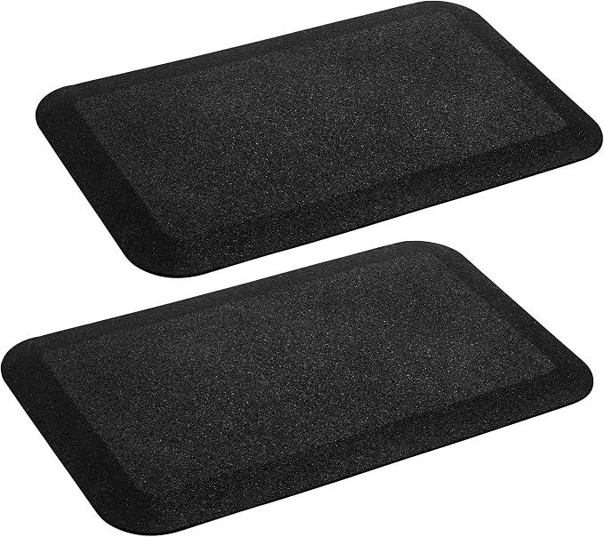 Playsafer Playground Safety Rubber Wearmat for Swingsets and Slides - 1" Thick X 24" W X 40" L (2 Pack, Black)