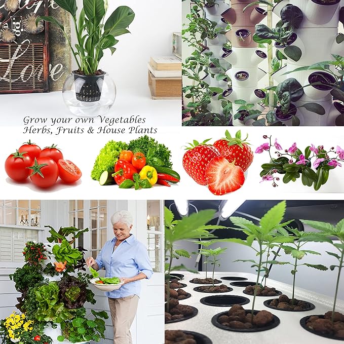 ORIMERC 25 Pack Net Pots 3 inch Hydroponic Pots Come with 25 ft Self Watering Wick & 25 Pcs Plant Label Aquaponics Mason Jar Insert Orchid Netted Basket Slotted Mesh Garden kratky Growing Vegetable