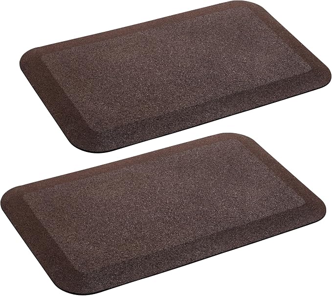 Playsafer Playground Safety Rubber Wearmat for Swingsets and Slides - 1" Thick X 24" W X 40" L (2 Pack, Brown)