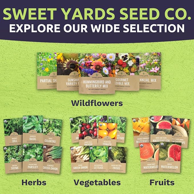 Organic Herb Seeds Variety Pack - 10 Individual Packs - 2026 Season - Basil, Cilantro, Dill, Thyme, Parsley and More! for Indoor & Outdoor Planting (Non-GMO, Certified Organic)