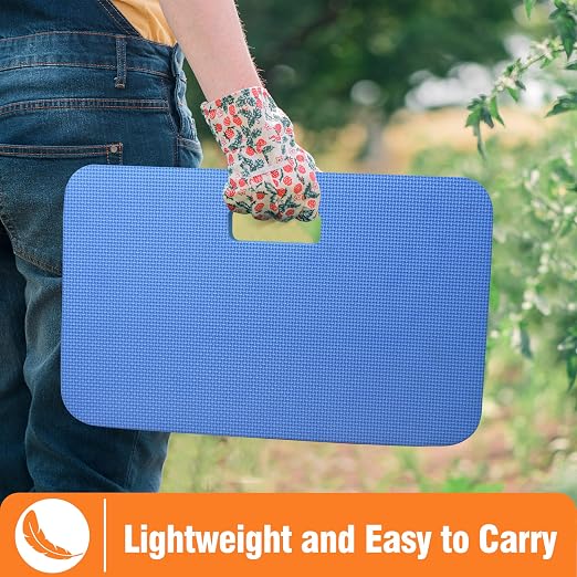Gardzen 3-Pack Extra Thick Garden Kneeling Pad, EVA Foam Kneeler Pad for Gardening, Baby Bath, Yoga, Pilates, Exercise, 18" x 11" x 1.5", Blue