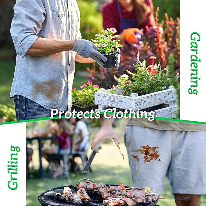 GREEN LIFESTYLE Server Aprons with 3 Pockets - Waist Apron, Waitress Apron for Women and Man, Water Resistant with Long Waist Strap Reinforced Seams, Half Apron (12 Pack - Black)