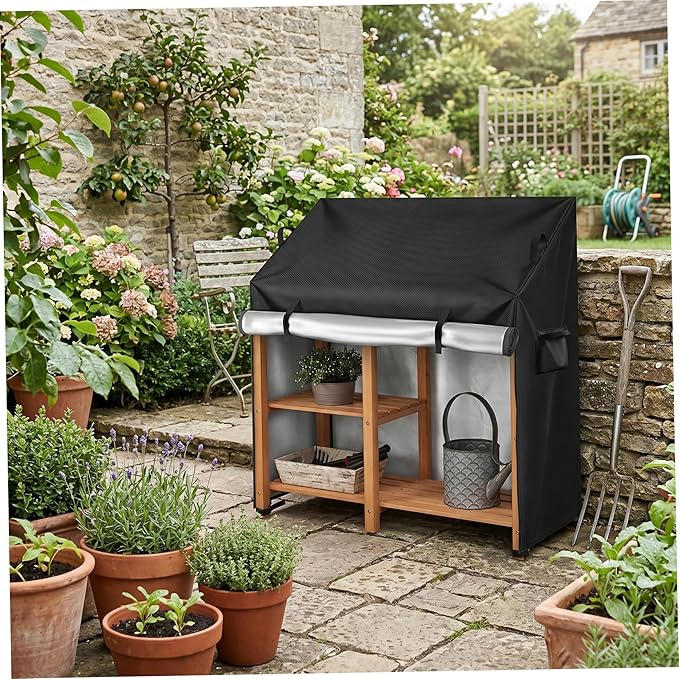 Outdoor Cabinet Cover, Waterproof & UV-Resistan Potting Bench Cover Outdoor Table Protector for Garden All Season, 48x45x20in.