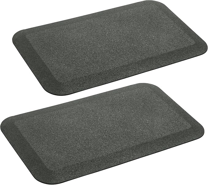 Playsafer Playground Safety Rubber Wearmat for Swingsets and Slides - 1" Thick X 24" W X 40" L (2 Pack, Gray)