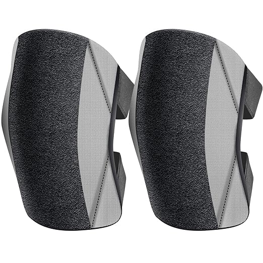 Garden Knee Pads for Men and Women, Lightweight Waterproof KneePads for Gardening, Anti Slip Leather Foam Padding Kneeling Pads for Flooring and Carpet Cleaning, House work, Gardening Maintain, Knee Protector,Gray