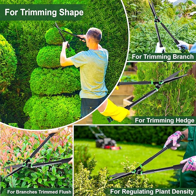 29.9" Hedge Shears,Professional Pruning Shears For Gardening,Sharp Hedge Clippers Handheld With Comfort Grip Handles,Carbon Steel Garden Clippers Handheld for Precise Trimming Gardening Tools