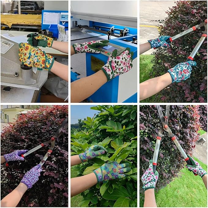 Gardening Gloves,Women Yard Work Garden Glove,Gifts | Thorn Proof,Puncture Resistant,Touchscreen,Gift,Leather,Spandex