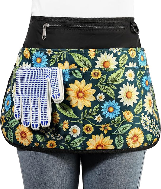 Bafelia Garden Apron for Women with 6 Pocket,Half Florist Apron