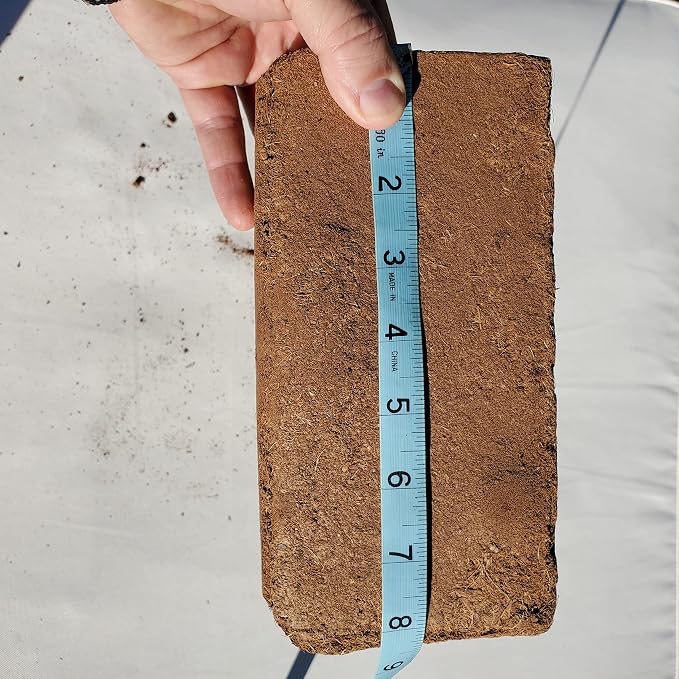 Coco Coir Brick Organic Coconut Coir 650 Gram Coco Fiber Compressed Block Low EC Pre Buffered w/Calcium RHP Quality Pot Soil Indoor Outdoor Flower/Vegetable Garden Seed Starter Micro Greens - 1.4 lbs