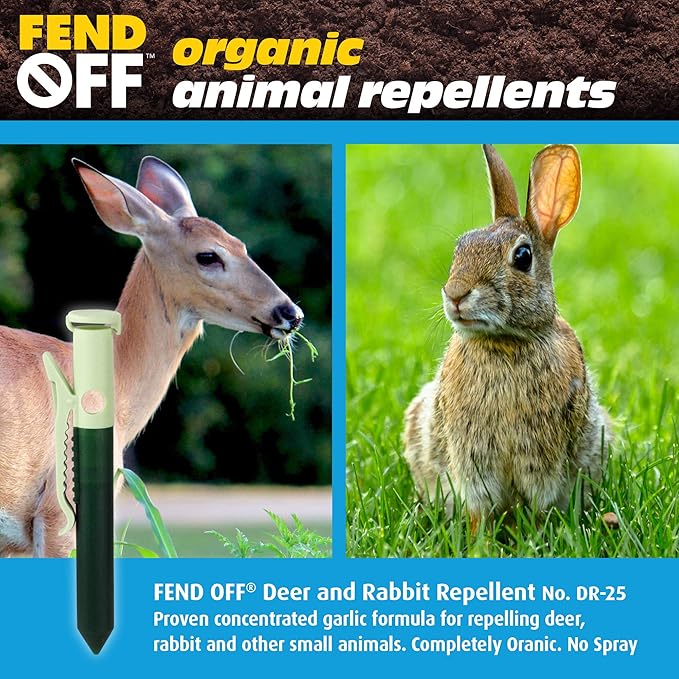 Luster Leaf Fend Off DR-25 Deer and Rabbit Repellent Plant Clips, 25pk – Green, White
