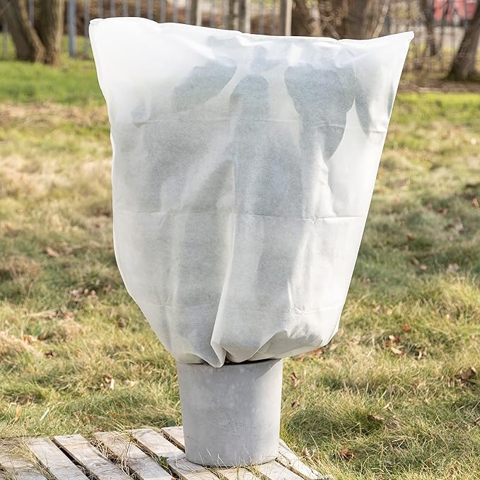 OwnGrown Plant Covers for Winter Protection : 2 Winter Plant Protection Cover for Garden Plants – 39x31in Translucent Plant Freeze Protection Cover – Plant Protection from Frost Frost Protection