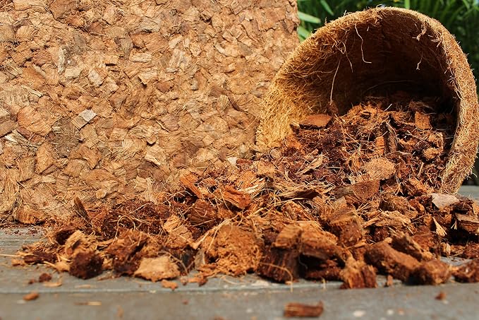 Coco Coir (10lbs) + Coco Chips for Plants (10lbs) - Organic Coco Coir Brick & Coco Coir Chips - Coconut Bricks for Plants - Bulk Coco Husk & Coconut Mulch Bundle - Garden Soil & Potting Soil Mix