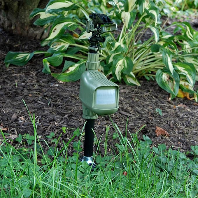 Havahart Critter Ridder - Motion Activated Animal Repellent Sprinkler for Yard Pest Control, Deters Cats, Dogs, Squirrels, Deer, Raccoons & Rodents, Lawn Protector, Batteries Not Included, 5277