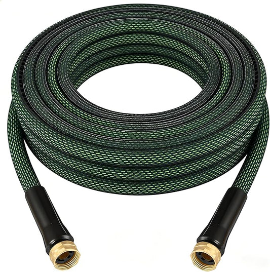 Garden Hose 10FT, Heavy Duty Water Hose with Aluminum Fittings, Puncture Proof All-weather, Ultra-Lightweight and Flexible, Watering and Cleaning for Outdoor, Lawn