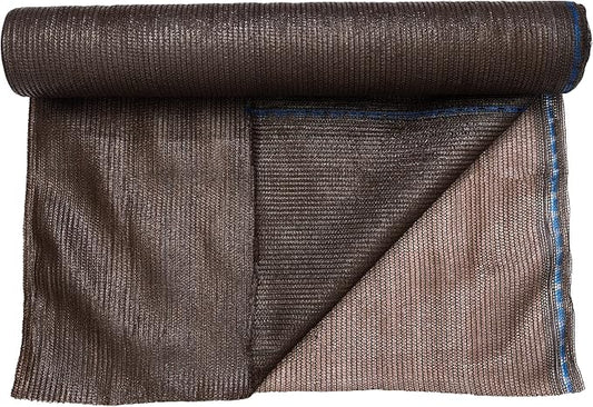 WindscreenSupplyCo] 60% 5'10'' x 100 FT Eyelets Shade Cloth Roll Sunblock Shade UV Resistant Net for Garden Greenhouse Flower Plant Patio Kennel, Brown - PS6160BRN
