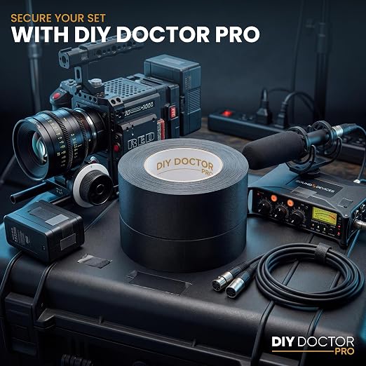 DIY Doctor Pro Professional Gaffer Tape 2inch (48mm) - Matte Cloth Adhesive for Multi-Purpose Use - 72 Rolls